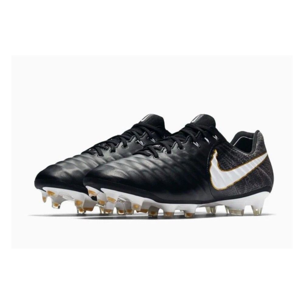 NIKE TIEMPO LEGEND VII FG BLACK/GOLD 897752-002 SIZE 7 New *RARE*